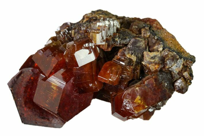 Deep Red Vanadinite Crystal Cluster - Huge Crystals! #157003